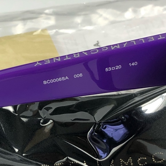 Stella McCartney Purple Oversized Cat Eye Sunglasses